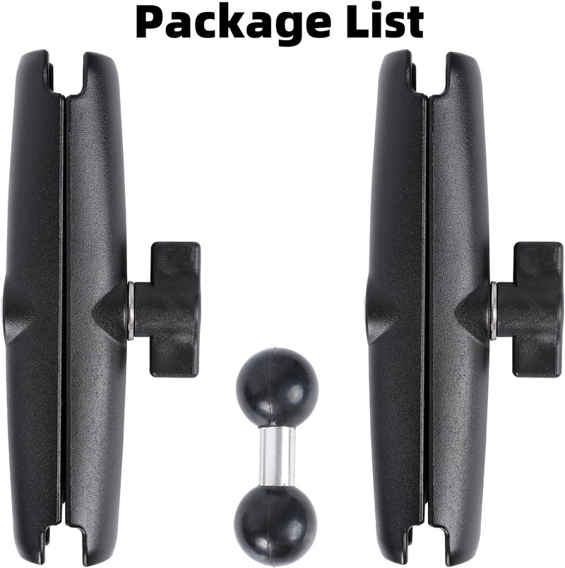 FPN Dual Extension Double Socket Arm with 1" Double Ball Adapter Compatible with RAM B Size Mount and Other 1 inch Industry Standard Device, 360° Rotation Rod for Bike, Truck, Car (12.7" Length) - Image 5